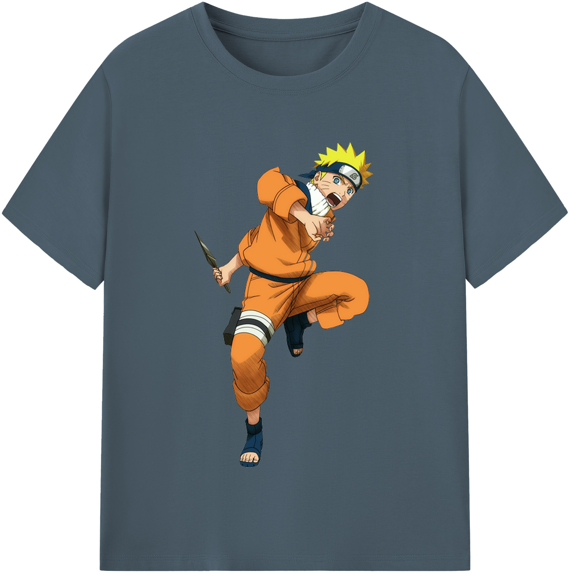 （画像用） NARUTO -ナルト- うずまき ナルト Uzumaki Naruto 綿100％半袖Tシャツ（フロントプリント）